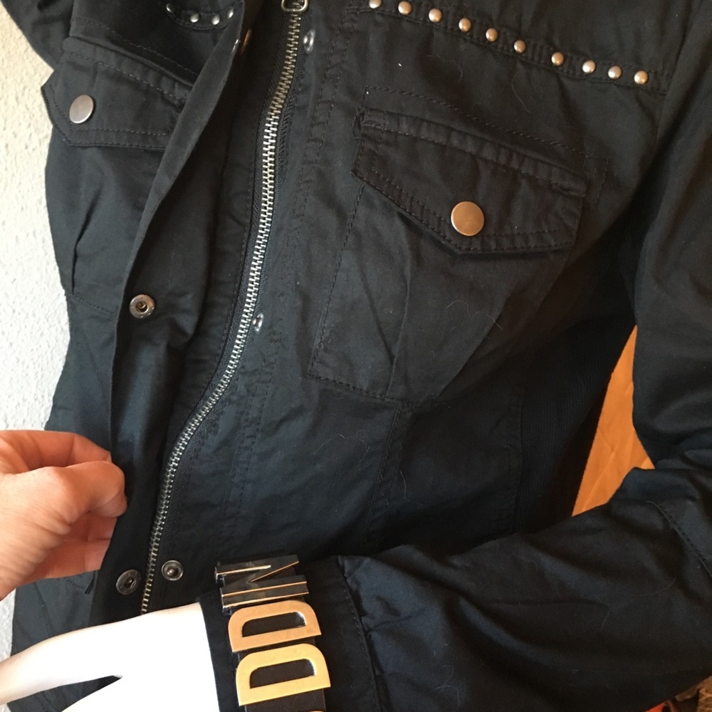 💍 Style & Co Black Military Edgy Style Shirt Coat